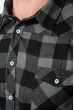 Рубашка мужская стиль casual 282V001 серо-черный