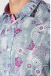 Рубашка мужская принт пейсли, светлая 50P118 серо-малиновый