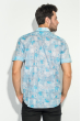 Рубашка мужская принт пейсли, светлая 50P118 серо-голубой