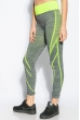 Лосины спортивные женские приталенный крой 19PL105-2 серо-салатовый