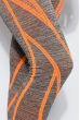 Лосины спортивные женские приталенный крой 19PL105-2 серо-оранжевый