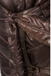 Куртка женская удлиненная, с мехом, приталенная 68PD2137 темно-коричневый