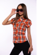 Рубашка женская 118P057-1 морковный