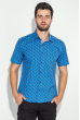 Рубашка мужская принтованная 50P1039-1 светло-синий