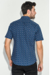 Рубашка мужская принтованная 50P1039-1 темно-синий