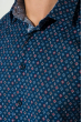 Рубашка мужская принтованная 50P1039-1 темно-синий