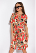 Платье-рубашка с поясом 120POI19020-4 кораллово-бежевый