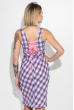 Платье женское со шнуровкой на спине и груди 68P509-9 розово-синий