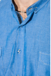 Рубашка мужская однотонная,с двумя карманами 50PD3116 джинс