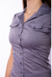 Рубашка женская приталенного покроя 118P001-3 стальной