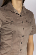 Рубашка женская приталенного покроя 118P001-3 кофейный
