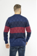 Стильный мужской свитер 85F308 сине-бордовый
