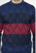 Стильный мужской свитер 85F308 сине-бордовый