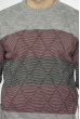 Стильный мужской свитер 85F308 серо-бордовый