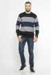 Стильный мужской свитер 85F308 чернильно-синий