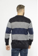 Стильный мужской свитер 85F308 чернильно-синий