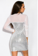 Платье женское 64PD312-3 серебро-белый