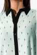 Рубашка женская с удлиненной спинкой 83P1625 светло-бирюзовый