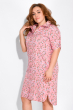 Платье-рубашка с цветочными мотивами 103P482-1 пудровый принт
