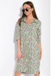 Платье-рубашка с цветочными мотивами 103P482-1 светло-оливковый / принт