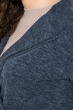 Кардиган женский на поясе, легкий, с капюшоном 64PD188 синий меланж