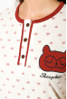 Пижама женская 107P006 молочно-бордовый