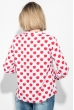 Блузка женская со шнуровкой на груди 64PD282 бело-красный , яблоки