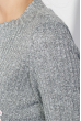 Костюм женский (юбка, джемпер) с нашивками «Фламинго» 69PD981 серебро , люрикс