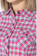 Рубашка женская, мелкая  клетка 276V001-2 розово-синий