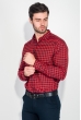 Рубашка мужская в клетку, стиль casual 511F001 красно-черный Рубашка мужская в клетку, стиль casual 511F001 красно-черный