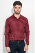 Рубашка мужская в клетку, стиль casual 511F001 бордово-черный Рубашка мужская в клетку, стиль casual 511F001 бордово-черный