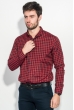 Рубашка мужская в клетку, стиль casual 511F001 бордово-черный Рубашка мужская в клетку, стиль casual 511F001 бордово-черный