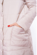 Пальто женское двустороннее 110P042-1 бежево-белый