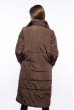Пальто женское двустороннее 110P042-1 черно-коричневый