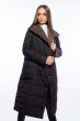 Пальто женское двустороннее 110P042-1 черно-коричневый