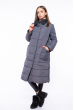 Пальто женское двустороннее 110P042-1 серо-черный
