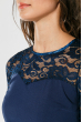 Платье женское круженые рукава 36P002 синий