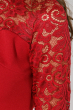 Платье женское круженые рукава 36P002 марсала
