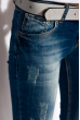 Рваные женские джинсы 120POS9003 синий