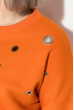 Свитшот женский  с люверсами 82PD343 оранжевый