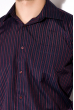 Рубашка стильная  120PAR166-2 темно-синий / бордовый