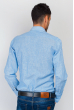 Рубашка мужска мелкая полоска 641K004 голубой