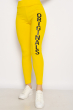 Лосины спортивные женские с надписью 636F002 ярко-желтый