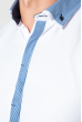 Рубашка мужская двойной воротник на пуговице 50PD3138 белый