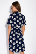 Платье-рубашка с цветочным принтом 120POI19020-5 темно-синий принт