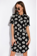 Платье-рубашка с цветочным принтом 120POI19020-5 черный принт