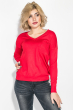 Пуловер женский повседневный, с карманом на груди  434K006-1 красный