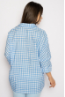 Рубашка женская свободного покроя 632F003-1 голубо-белый