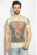 Футболка мужская с принтом 435F002 хаки