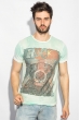 Футболка мужская с принтом 435F002 мятный